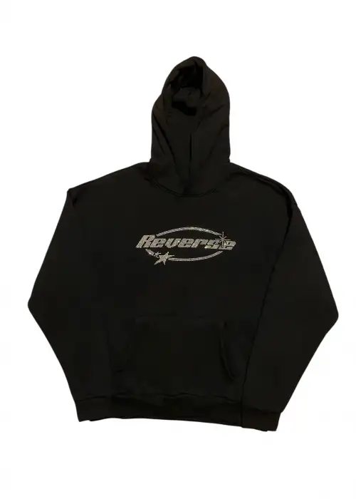 Reverse Rhinestones Oversize Hoodie