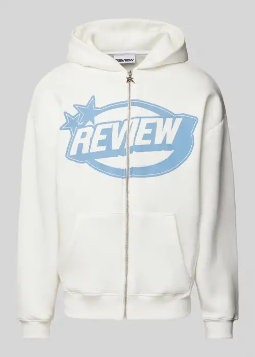 RVW Logo Baskılı Premium Full-Zip Kapüşonlu Sweatshirt