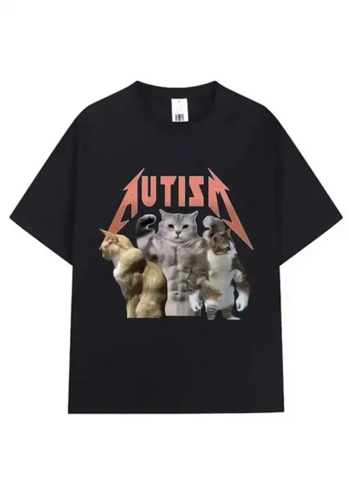 Siyah Autism Cats Unisex T-shirt