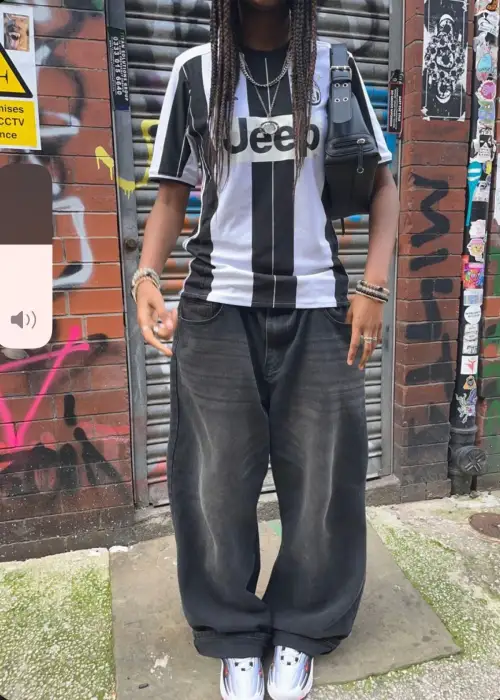 siyah baggy pantolon