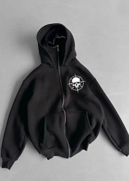 Kuru Kafa Ninja Kar Maskeli Kapüşonlu Hırka