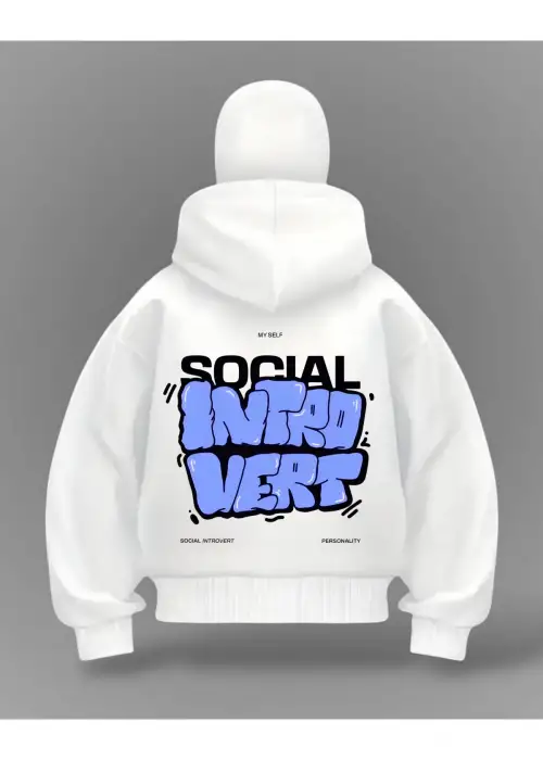 Social Vert Detail Full Mask Oversize Hırka