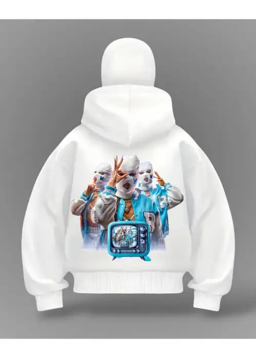 Streetwear Girl Detail Full Mask Oversize Hırka