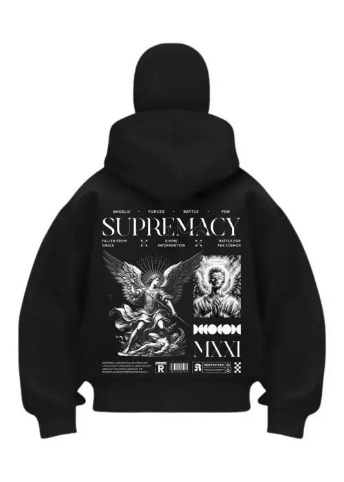 Supremacyy Siyah Samuray Kar Maske Sweatshirt Hırka