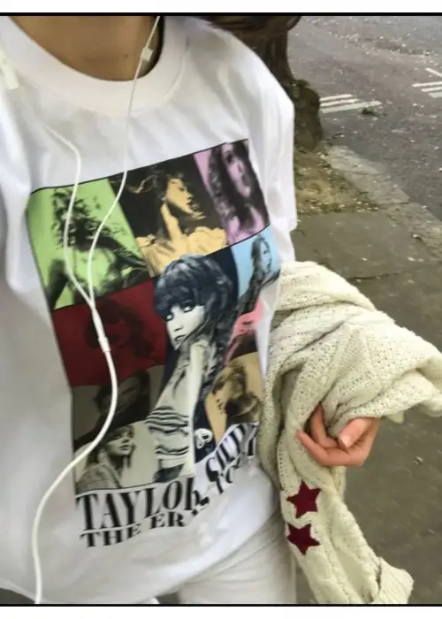 Taylor Swift Eras Tour Merch Beyaz Tişört