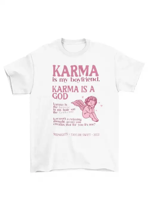 Taylor Swift Karma Beyaz Tişört