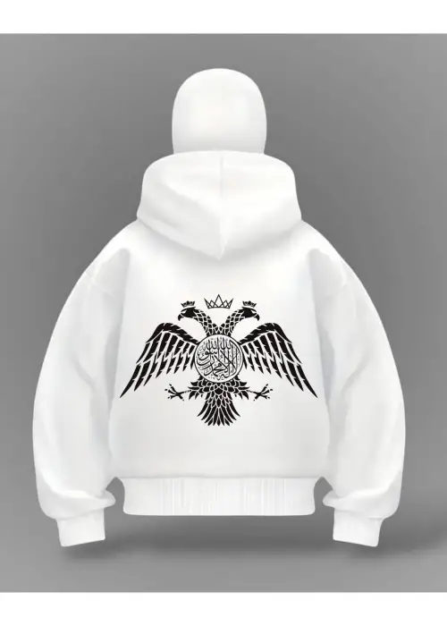 Türk Kartal Detail Full Mask Oversize Hırka