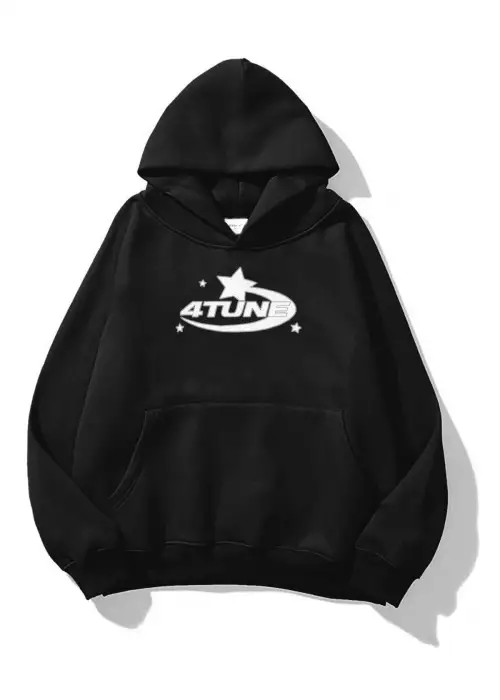 Unisex 4tune Sweatshirt Hoodie Siyah