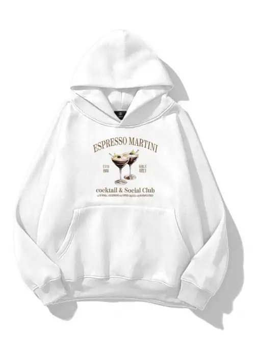 Unisex Espresso Martini Sweatshirt Beyaz