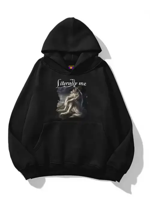 Unisex Literally Me Sweatshirt Siyah