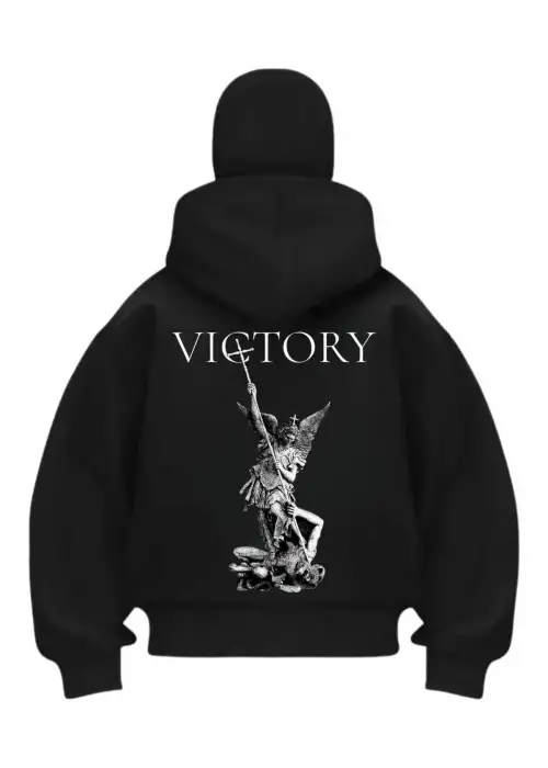 Victory Save Siyah Samuray Kar Maske Sweatshirt Hırka
