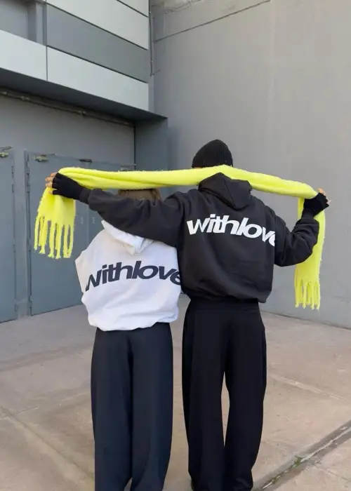 White And Black Withlove Sweatshirt