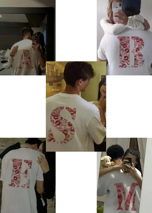 White Kiss 3 Design Oversize Tshirt