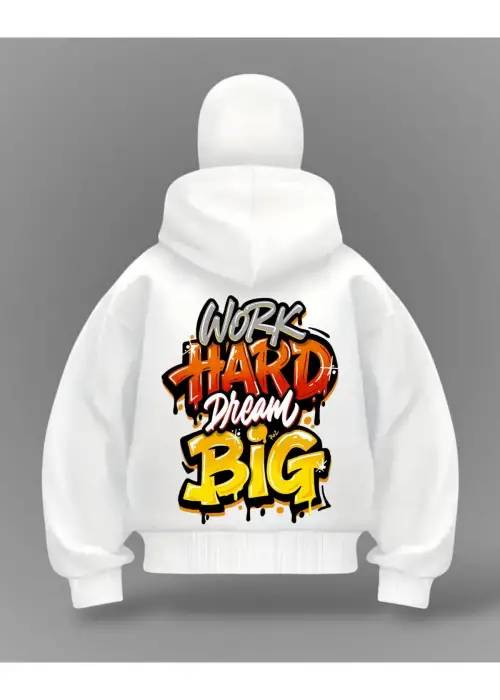 Work Hard Detail Full Mask Oversize Hırka