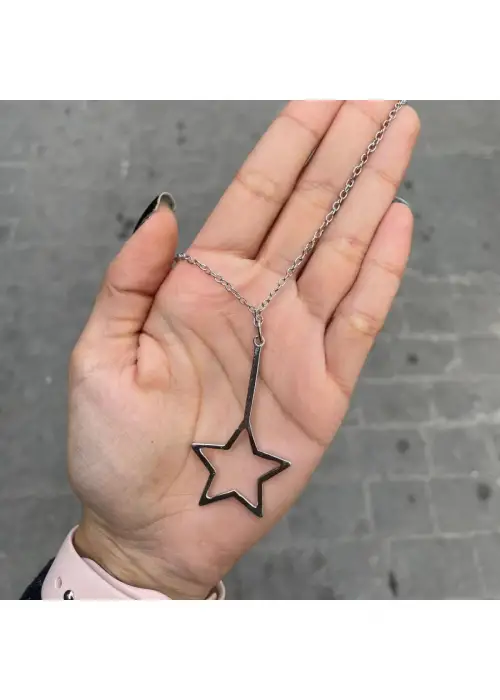 Kuyruklu Yıldız Çubuk Silver Kolye