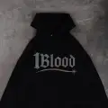 1Blood Siyah Taş Baskılı Oversize Unisex Kapüşonlu Sweatshirt