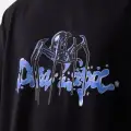 Spider Baskılı Siyah Oversize Tshirt