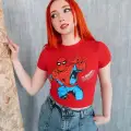 Y2k Spiderman Kırmızı The Amazing Spiderman Crop Top