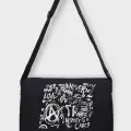 Siyah Grafiti Design Postacı Çantası