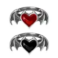 Gothic Kalp Heart Decor Çift Kanat Unisex Iyimoda
