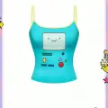 Mavi Adventure Time BMO Y2K Askılı Crop