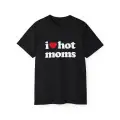 Siyah I Hot Moms Baskılı Crop