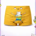 Sarı Adventure Time Fin and Jack Ön Baskılı Boxer