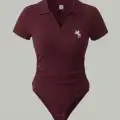 Bordo Polo Yaka Fitilli Likralı Premium Zıbın