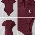 Bordo Polo Yaka Fitilli Likralı Premium Zıbın