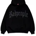 Badpeople Beyaz Taş Baskılı Oversize Unisex Kapüşonlu Sweatshirt