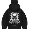 Baskılı Siyah Samuray Kar Maske Sweatshirt Hırka