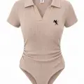 Bej Polo Yaka Fitilli Likralı Premium Zıbın