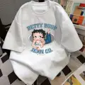 Betty Boop Baskılı Unisex Oversize T-shirt