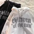 Children Of The Sun Parıltılı Taş Baskılı Oversize Unisex Sweatshirt