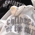 Children Of The Sun Parıltılı Taş Baskılı Oversize Unisex Sweatshirt