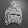 Beyaz Özel Seri Oversize Taşlı Sweatshirt