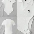 Beyaz Polo Yaka Fitilli Likralı Premium Zıbın