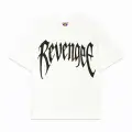 Beyaz Revenge Beyaz Taş Baskılı Oversize Unisex T-shirt