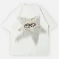 Beyaz Y2K Star Patch T-Shirt