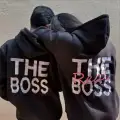 Black Sırt The Boss Sweatshirt