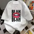 Blah Blah Blah Baskılı Unisex Oversize T-shirt