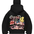 Bood Life Siyah Samuray Kar Maske Sweatshirt Hırka