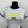 Brasil Bayrak Baskılı Crop Top