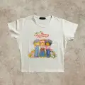 Çilek kız baby tee ürün likra penye üste oturan crop