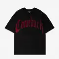 Comeback Kırmızı Taş Baskılı Oversize Unisex T-shirt
