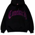 ComeBack Pembe Taş Baskılı Oversize Unisex Kapüşonlu Sweatshirt