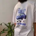 IM SALLY CAR DETAİL OVERSİZE UNİSEX T-SHİRT