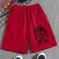 Kırmızı Cartoon Detaylı Şort