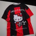 Kırmızı Siyah Çizgili Hello Kitty Forma