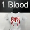 Kırmızı Spider Logolu Beyaz Crop Top